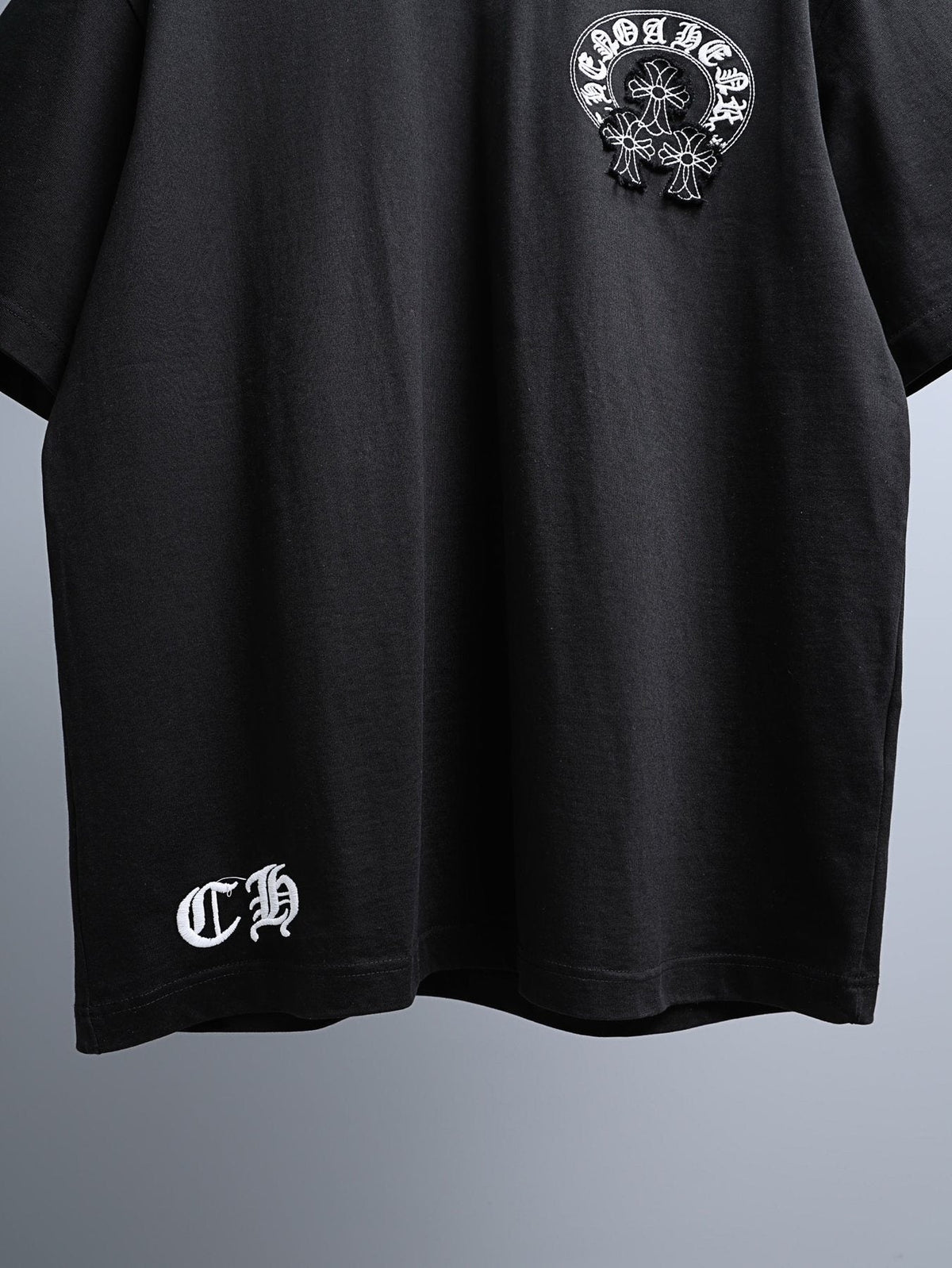 Chrome Hearts Floral Back Graphic Short-Sleeve T-Shirt